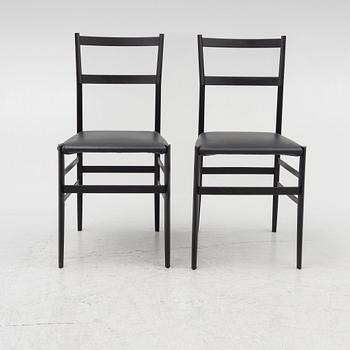 Gio Ponti, a set of two "Superleggera" chairs, Cassina, 21st century.