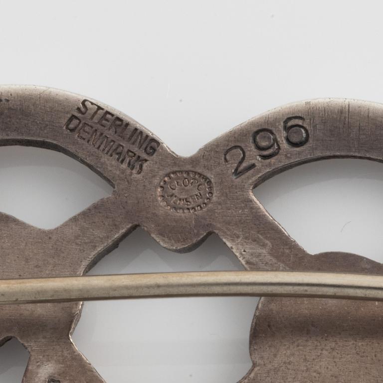 Georg Jensen a brooch in sterling silver.