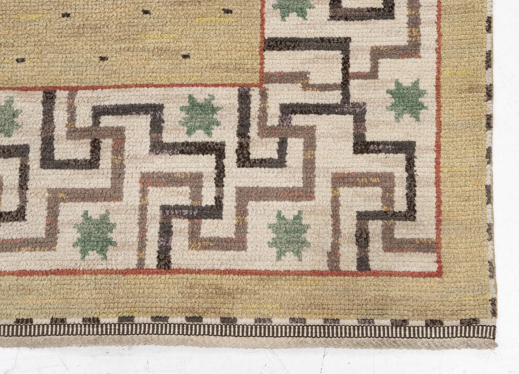 Märta Måås-Fjetterström, a carpet, 'Il Greco', knotted pile, c. 266 x 165 cm, signed MMF.