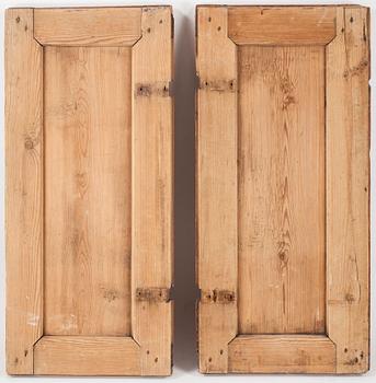 DÖRRAR, 4 st, allmoge, 1800-tal.