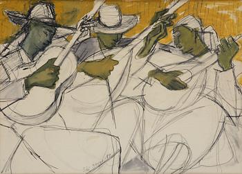 Siri Meyer, "Gitarrspelande figurer".