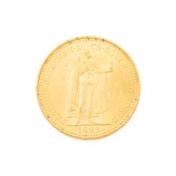 Gold coin, Hungary, 20 Korona, 1892.
