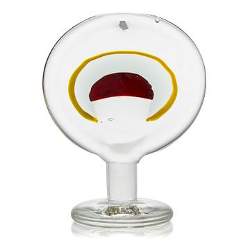 Oiva Toikka, a late 1960s 'Lollipop' glass sculpture signed Oiva Toikka, Nuutajärvi Notsjö.