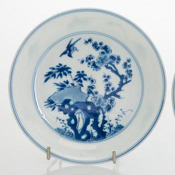 Two 18th-century Chinese porcelain dishes.
