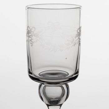 A glasswareset of 30 pieces, "Antik", Reijmyre, second half of the 20th century.