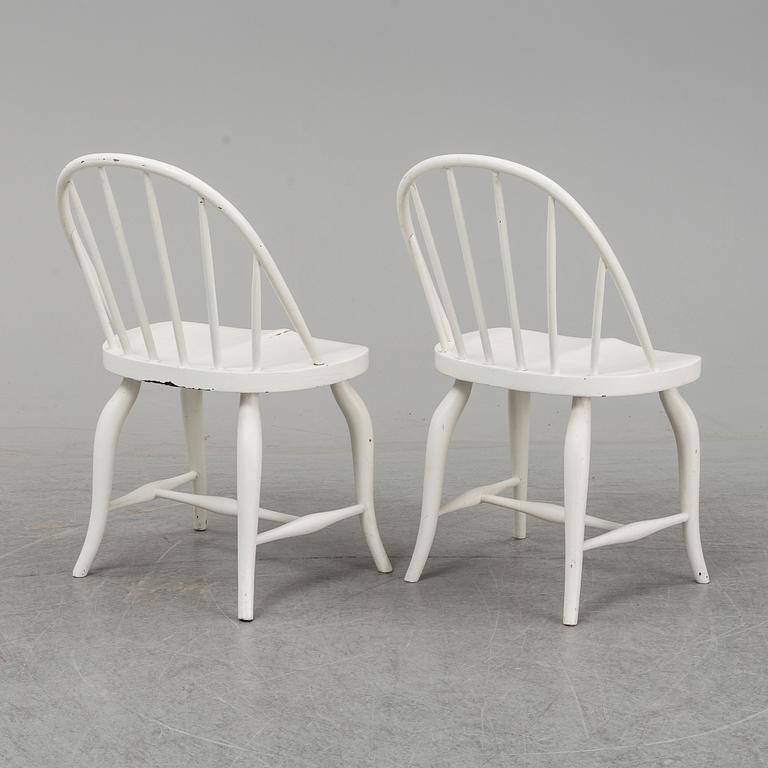 UNO ÅHRÉN, stolar, ett par, Gemla, Diö, omkring 1930.