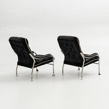 Armchairs, a pair, 1970s.