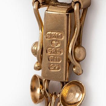 A 14K gold necklace.