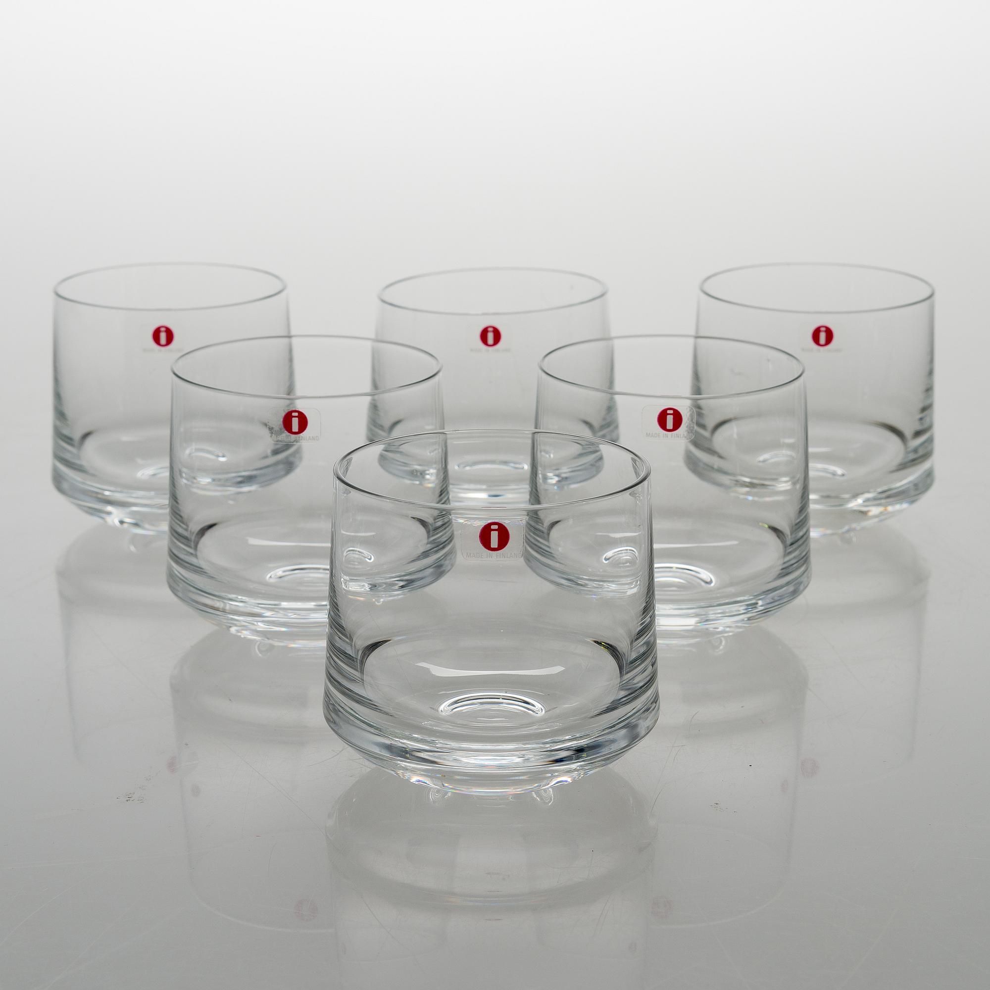 TIMO SARPANEVA, set of six 'Milano' 2042 drinking glasses for Iittala.