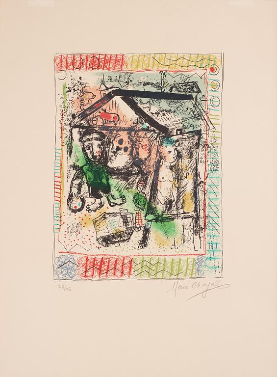 MARC CHAGALL, färglitografi, 1969, signerad med blyerts och numrerad 28/50.