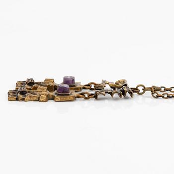 Pentti Sarpaneva, necklace, bronze with amethysts.