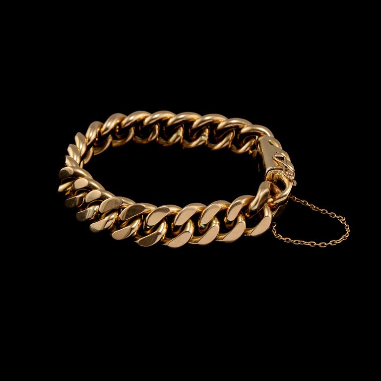 ARMLÄNK, 18k guld, 1900-talets andra kvartal. Vikt 104 g.