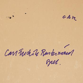 CARL FREDRIK REUTERSWÄRD, laquer and tempera on paper panel, signed CF Reauterswärd.