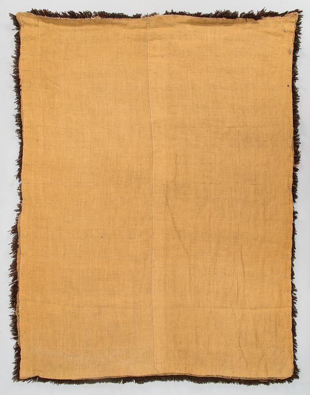 A Finnish folkart long pile rug dated 1927. Circa 170 x 130 cm.