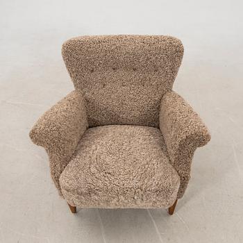 Fritz Hansen armchair, model 8020, 1950s, Denmark.