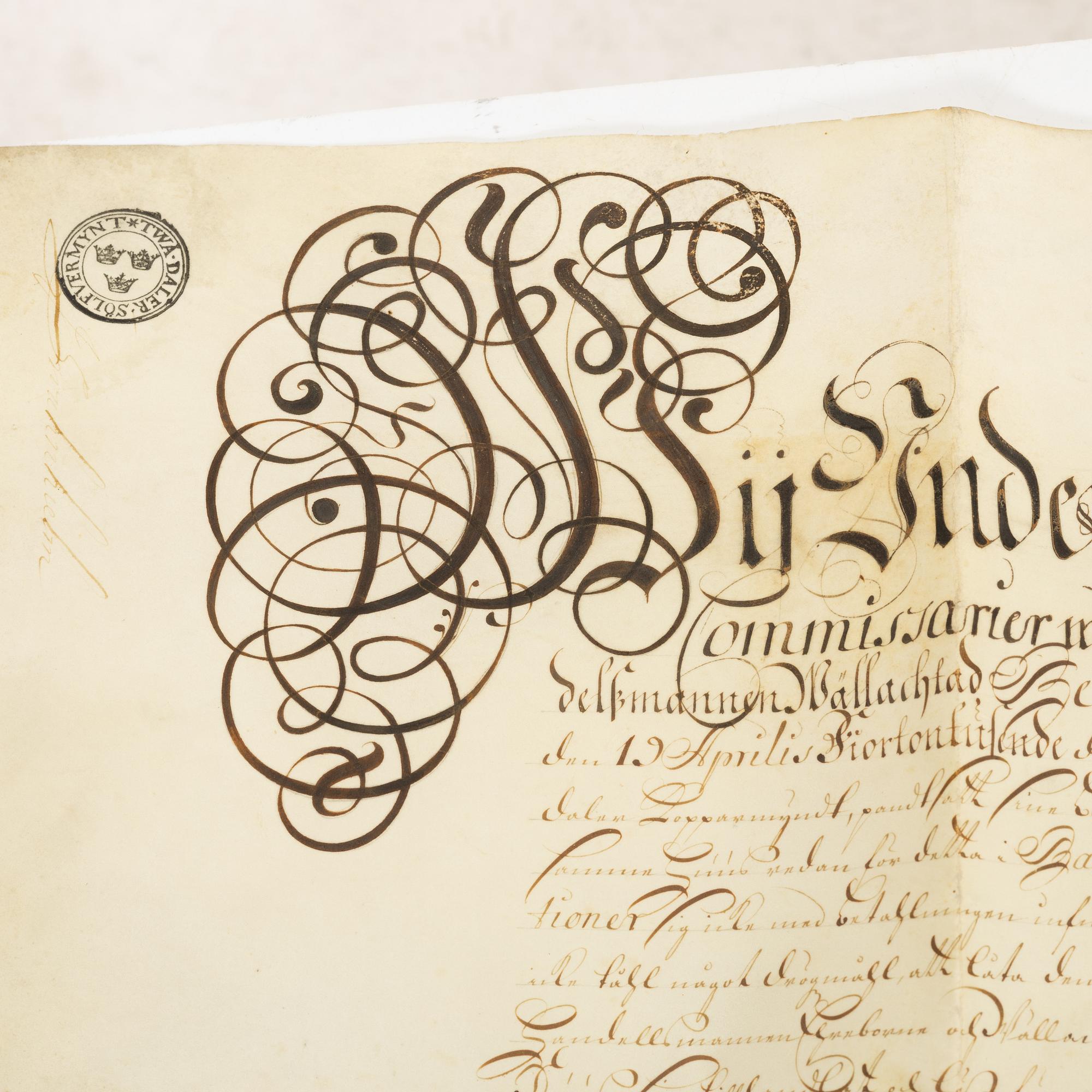 A bank document concerning loans between the merchant Berendt von Bergen and Riksens Ständers Banco, dated 1688.