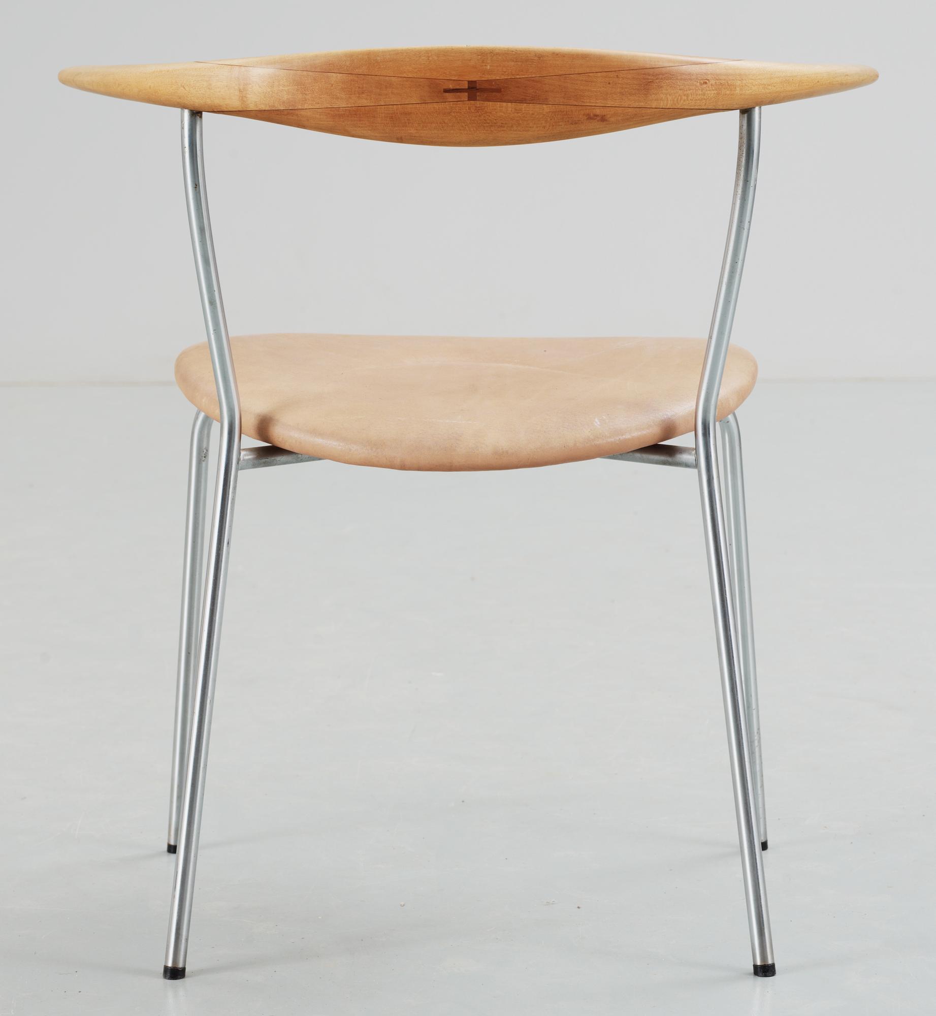 HANS J WEGNER, stolar, 6 st, Johannes Hansen, Danmark 1950-tal, modell 701.