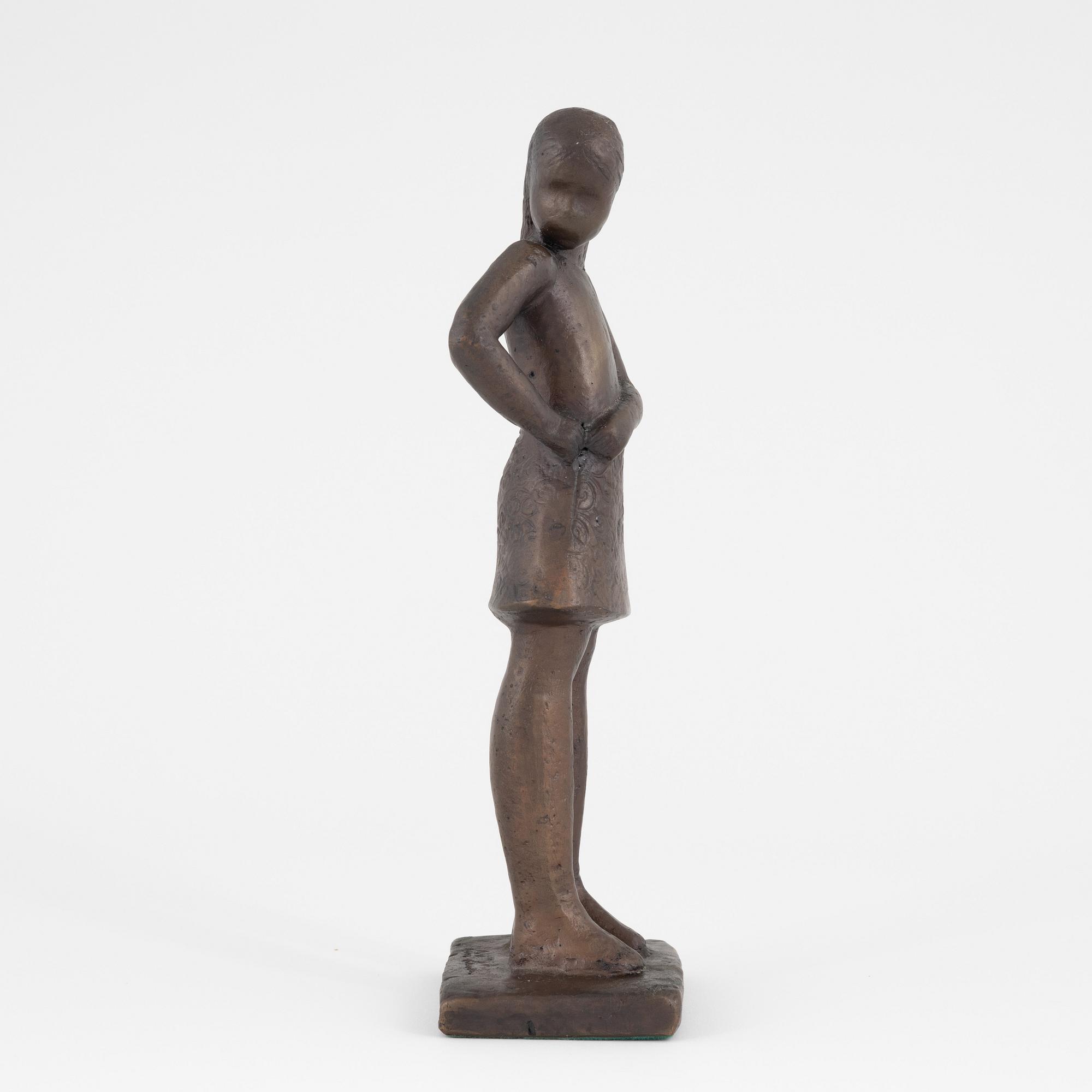 Lisa Larson, skulptur. Brons. Signerad och numrerad. Höjd 27 cm.