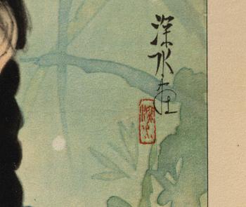 Ito Shinsui, 'Beauty and Fireflies' and 'Beauty with a Flower'.