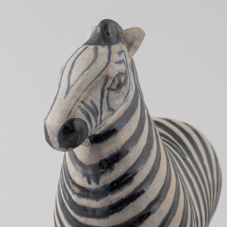 Lisa Larson, figurin, stengods, "Zebra", ur serien "Stora Zoo", Gustavsberg.