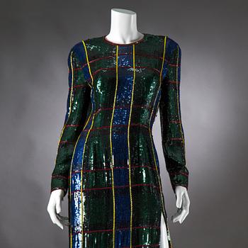 An Escada Couture sequin dress, size 38.