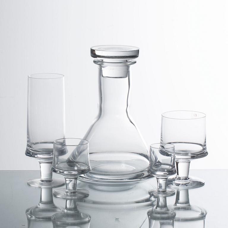 GLASSERVIS, 49 delar, "Marski", Tapio Wirkkala, Iittala.