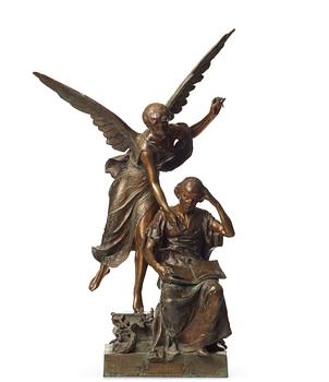 504. Henri Louis Levasseur, HENRI LOUIS LEVASSEUR, sculpture, signed. bronze, height 99 cm.