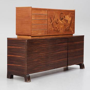 Erik Chambert, a cabinet/sideboard, Chamberts Möbelfabrik, Sweden 1930-40s.