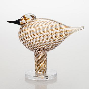 Oiva Toikka, glasfågel, "Plover", signerad O. Toikka Nuutajärvi.