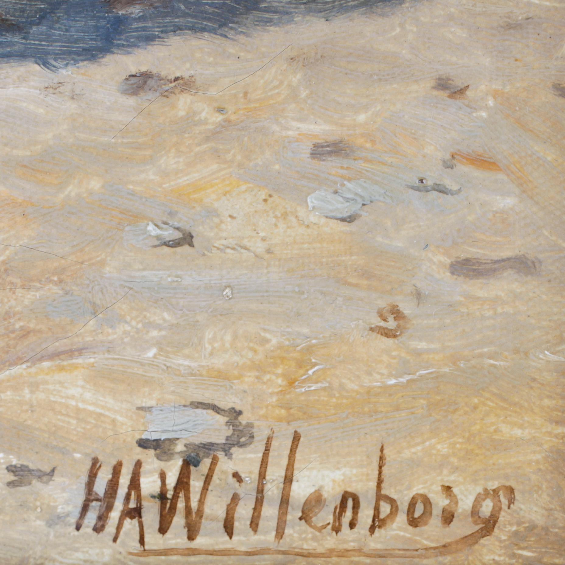 OKÄND KONSTNÄR, olja på duk, sign H A Willenborg.