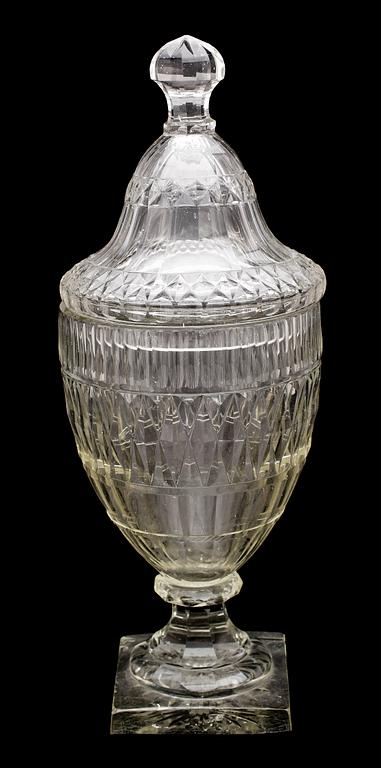 LOCKPOKAL, glas, Irland, 1800-tal.