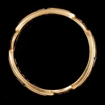 RING, frimurarring, 18K guld ca 7g.