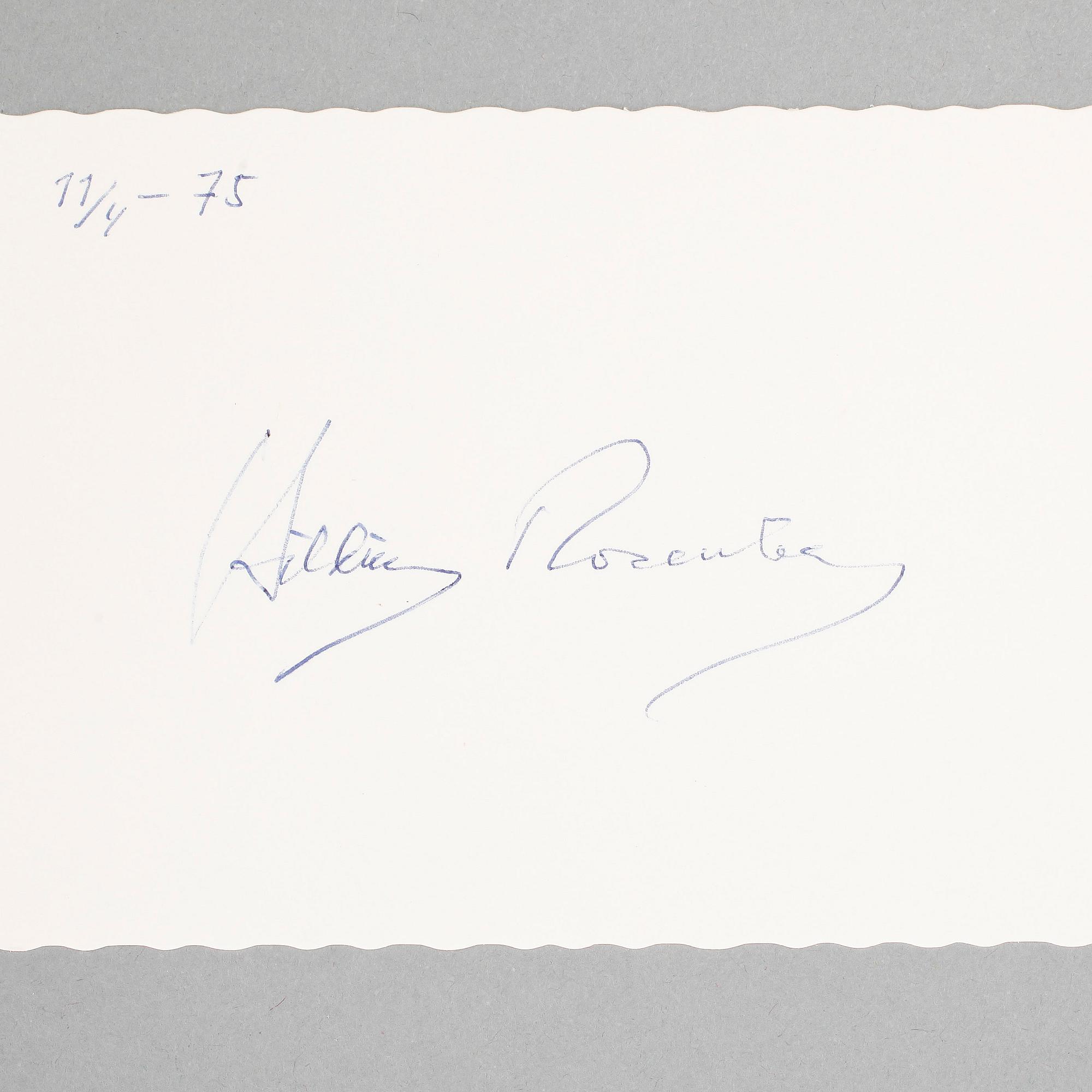 AUTOGRAFPARTI MED MUSIKARTISTER, 75 st, bla Pavarotti, Carl Orff, Frank Sinatra, egenhändiga 1900-tal.