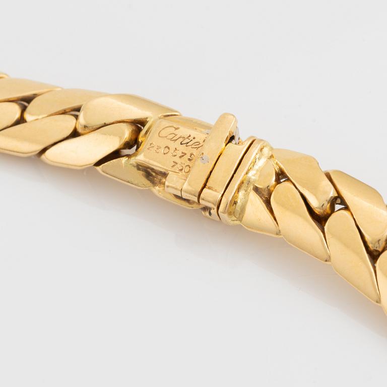 Cartier collier 18K guld med runda briljantslipade diamanter.