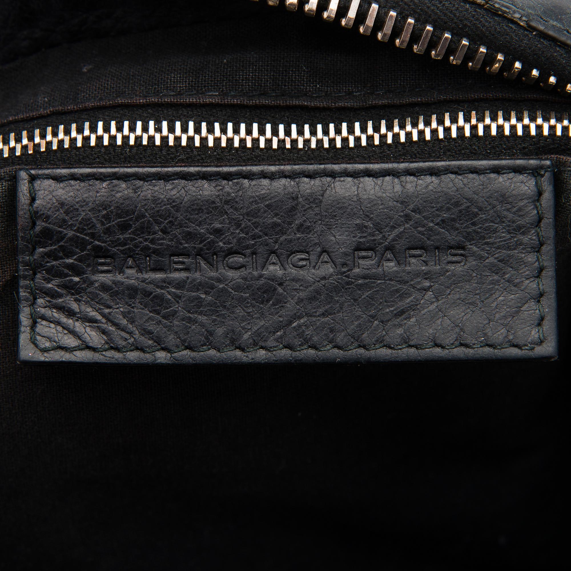 BALENCIAGA Black Leather City Bag.
