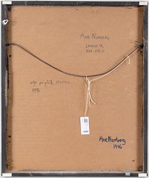 UNKNOWN ARTIST, 20TH CENTURY, oil on panel, 1996, signed Ane Norberg verso.