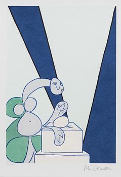 Marie-Louise Ekman, "Ett ägg-monument, omhändertagande Picassodam och en Olle Baertling-målning".