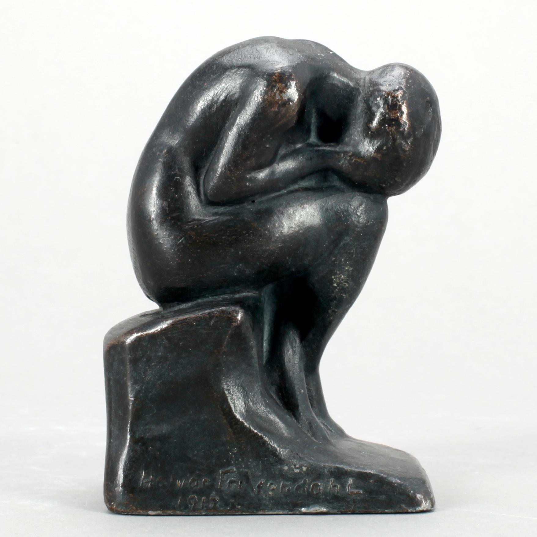 HALVAR FRISENDAHL, skulptur, brons, sign. Saknar gjutarstämplar.