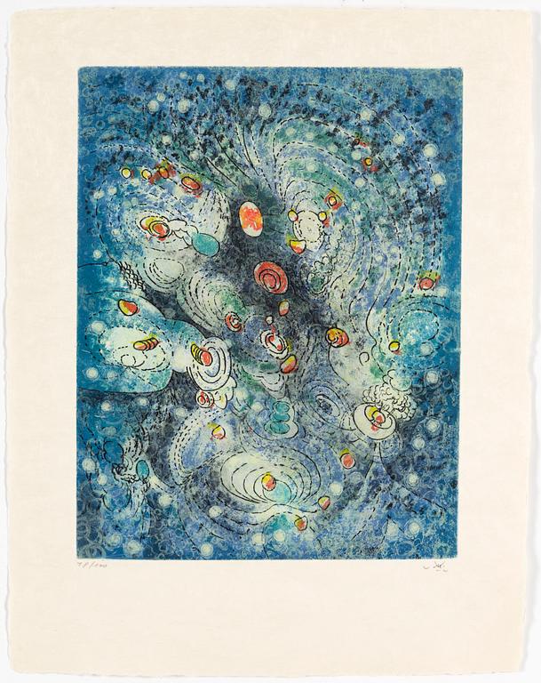 ROBERTO MATTA, 10 pieces of aquatint etchings named "Home' Mére", signed and numbered 71/100.