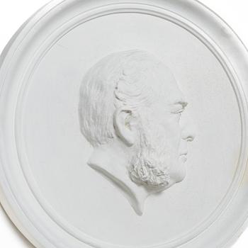 Medallion, portrait of Erik Gabriel Poppius, circa 1900.