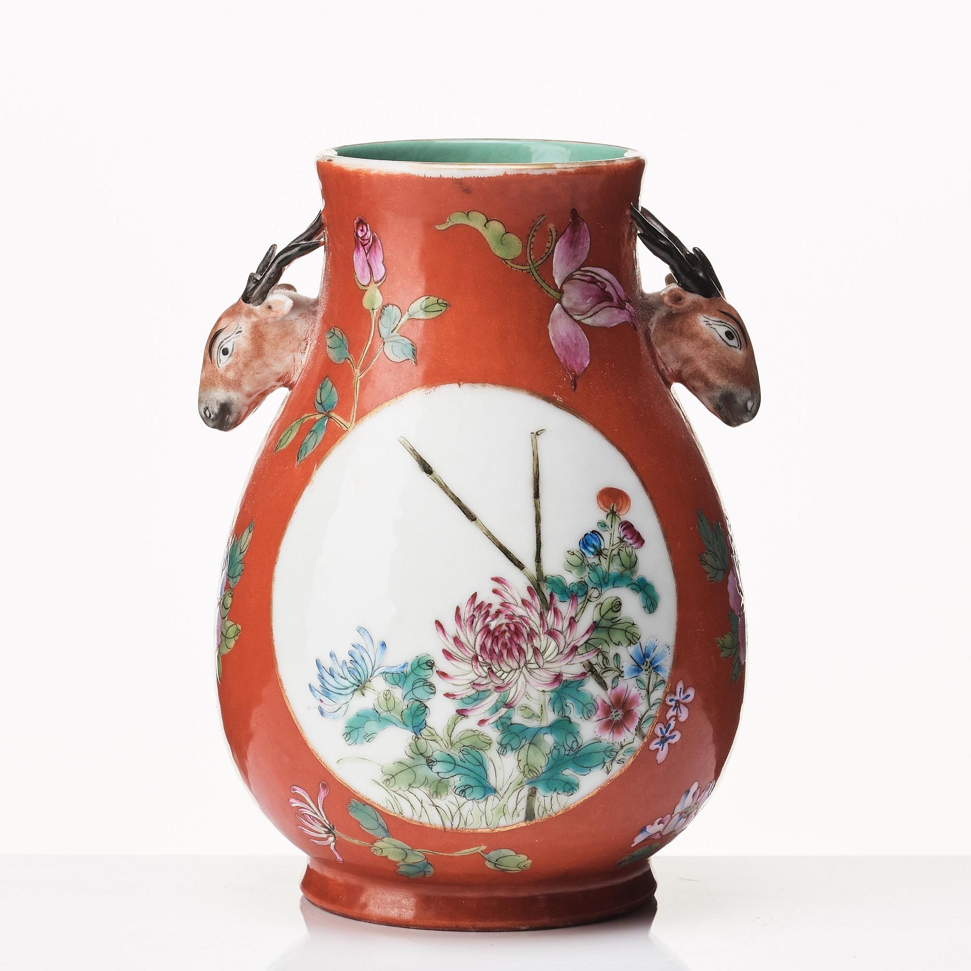 A famille rose vase, Republic with Guangxu mark.