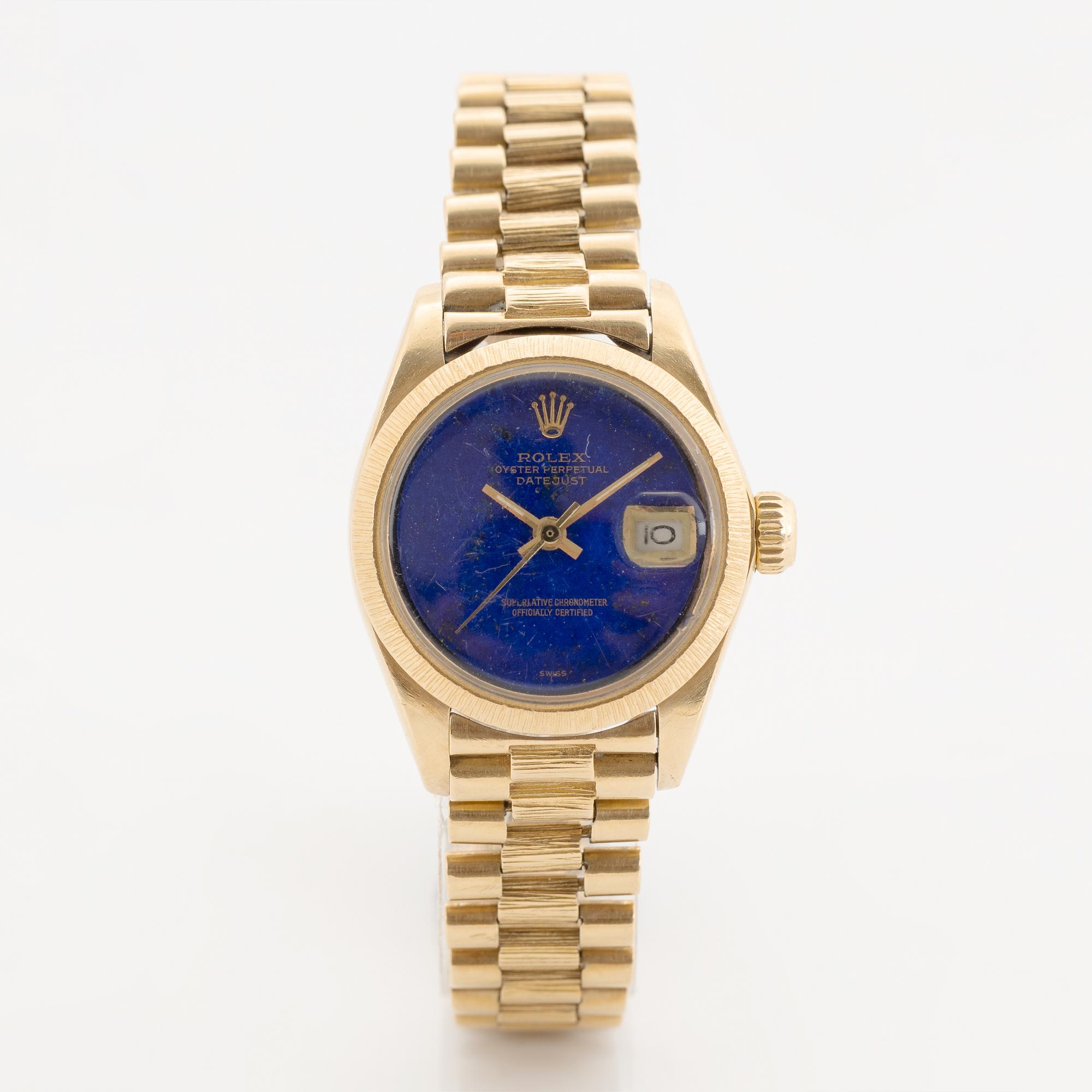 Rolex, Datejust, "Bark Finish", "Lapis Lazuli Dial", wristwatch, 26 mm.