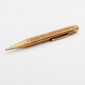 A 14K gold pencil with a steel tip. Hugo Grün, Helsinki 1937.