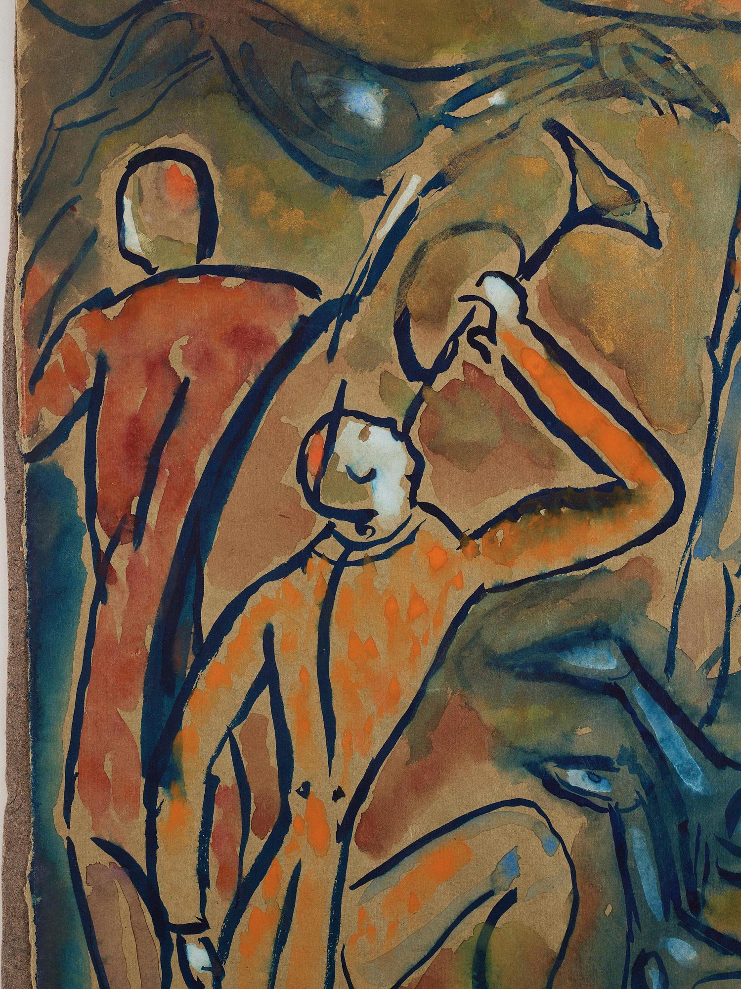Isaac Grünewald, Figurscen med hundar.
