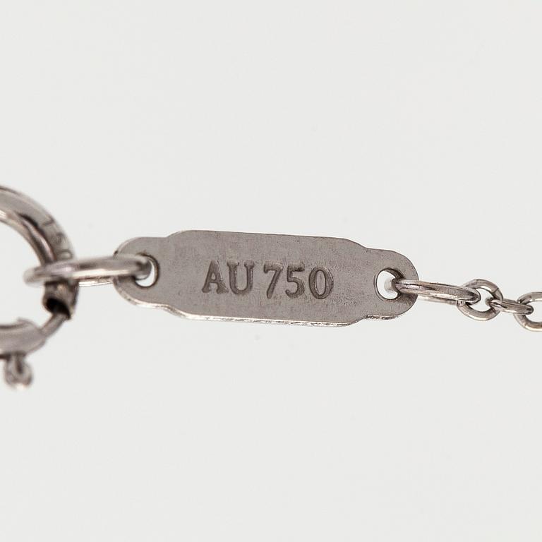 Tiffany & Co, halsband "Metro Cross", 18K vitguld och diamanter.