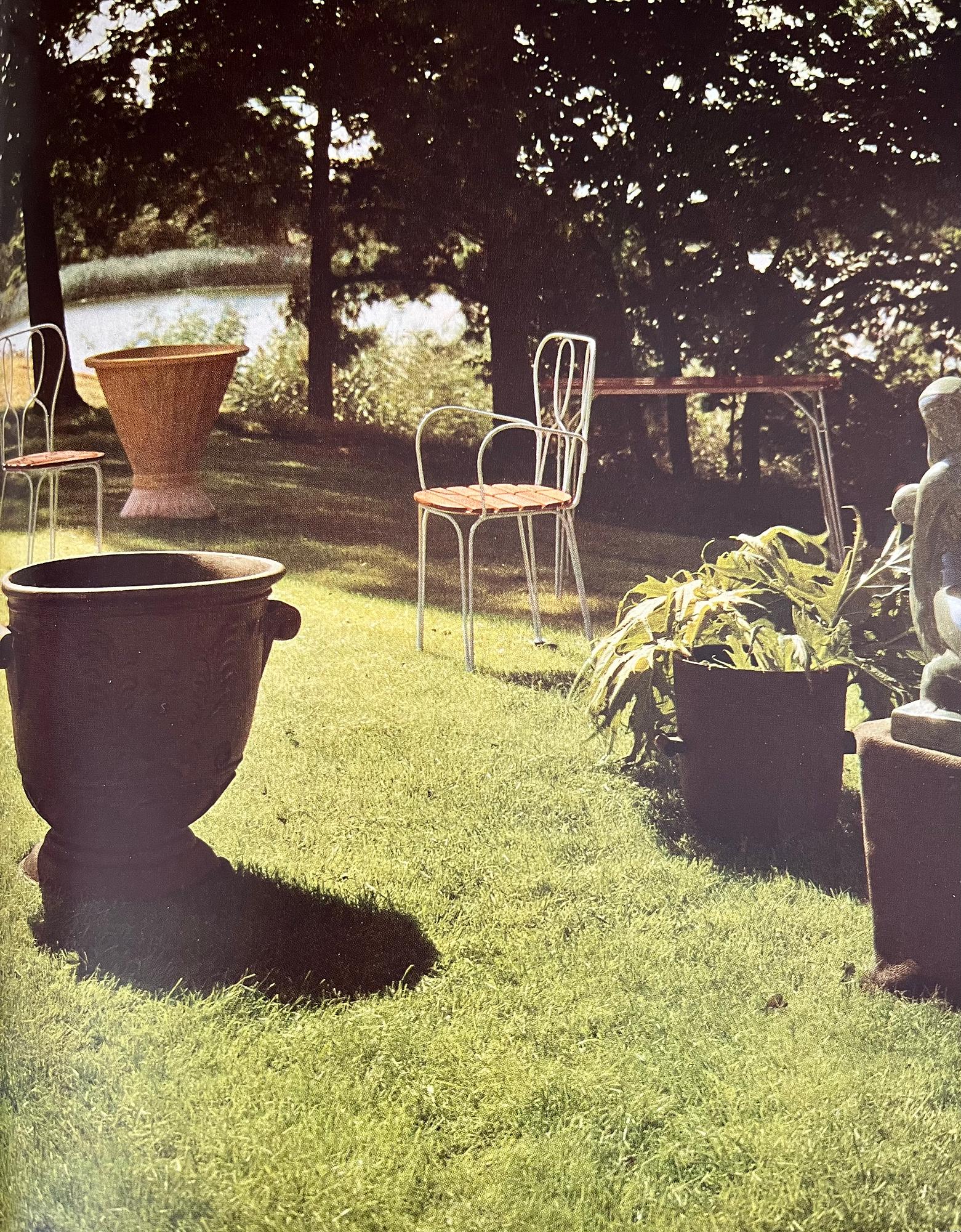 Hans Bergström, a five-piece garden furniture set, ateljé Lyktan, Åhus, 1940s-50s.