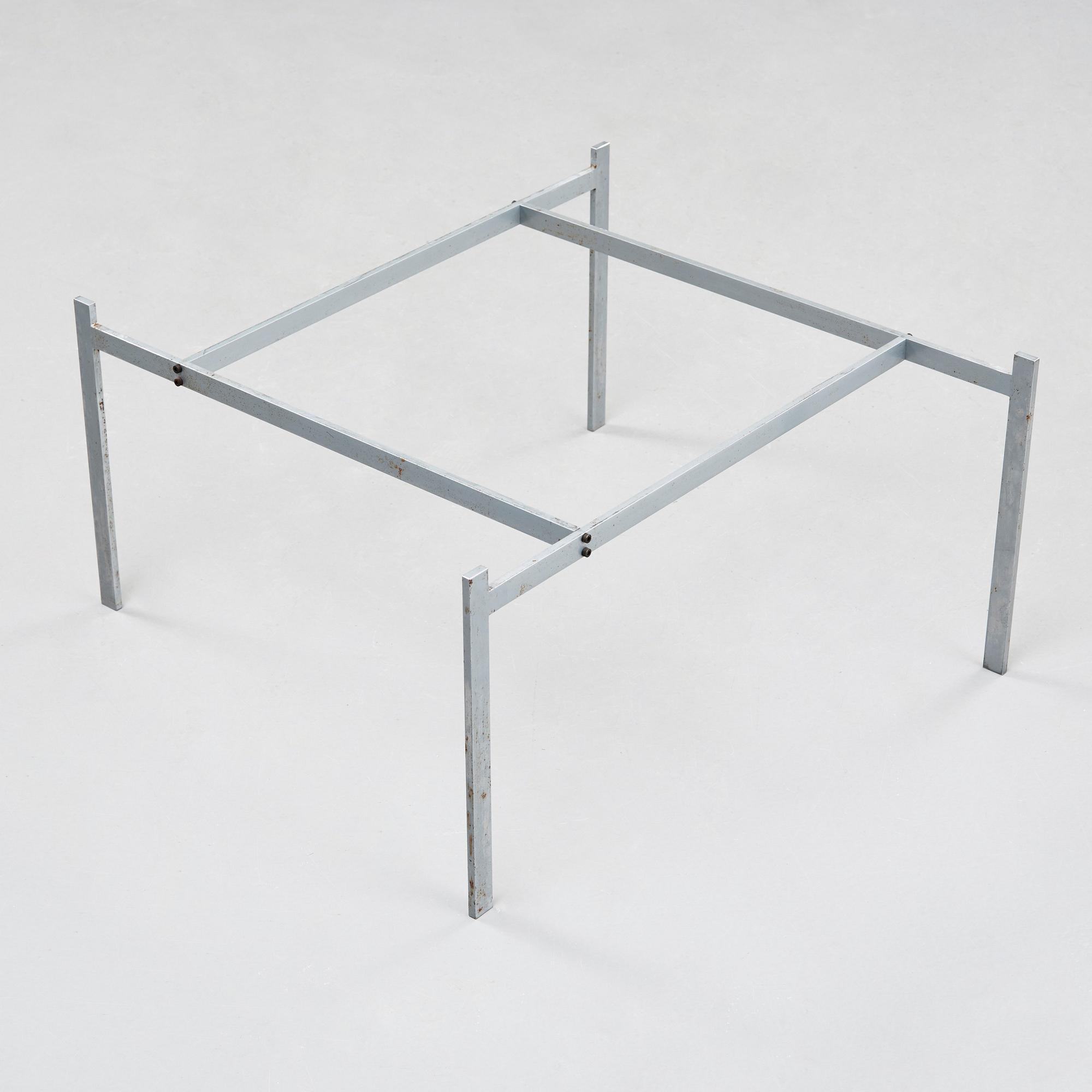 Poul Kjaerholm, a 'PK-61' steel and black stone top table, E Kold Christensen, Denmark 1960's.