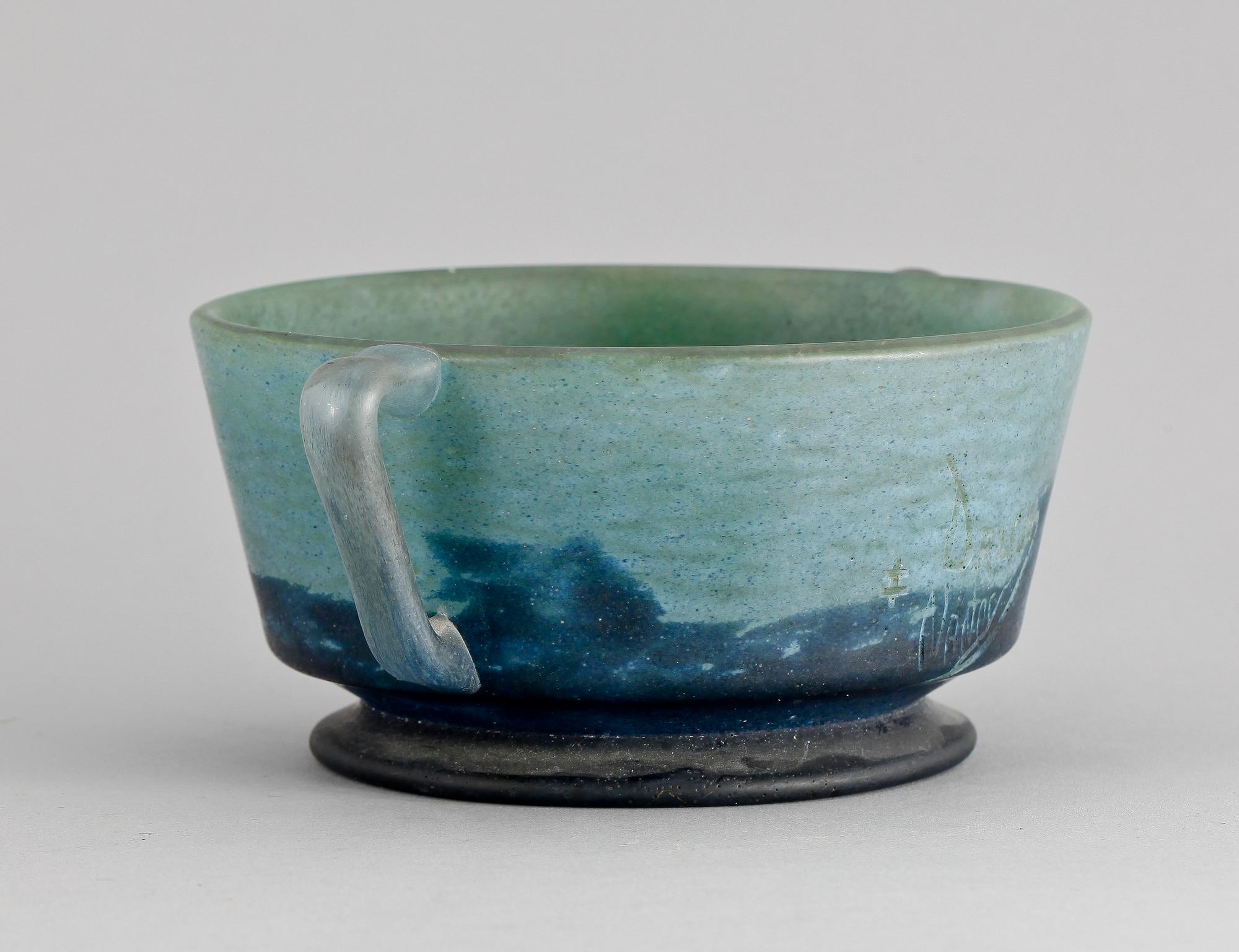 SKÅL, Pâte de Verre, Nancy, Daum, Frankrike. 1900-talets andra kvartal.