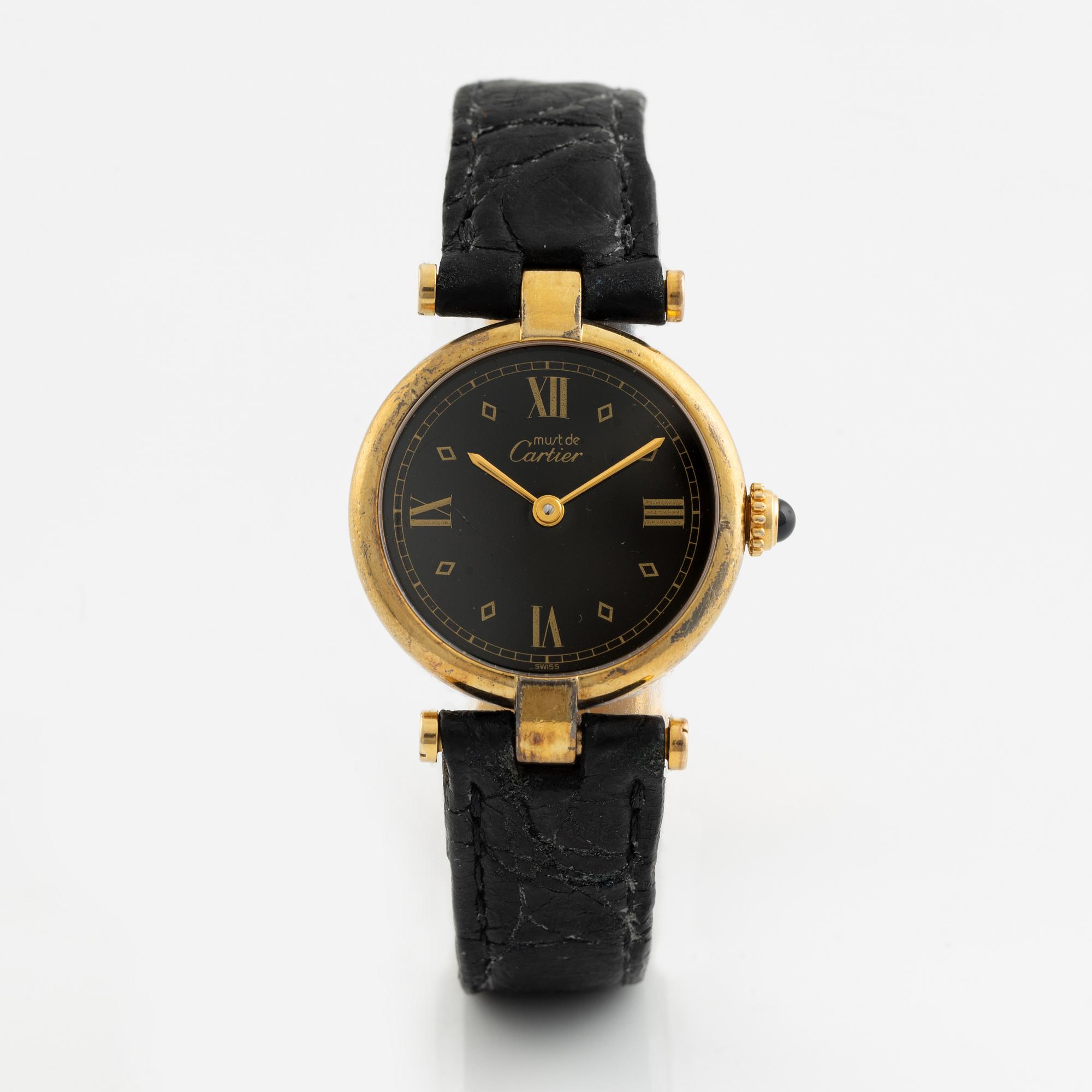 must de Cartier, VLC, wristwatch, 24 mm.