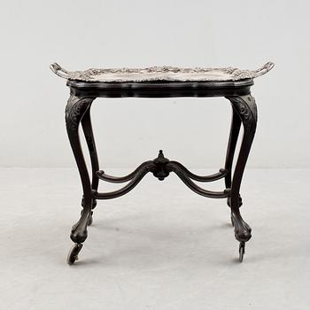 SERVERINGSBORD, pläter samt trä, nyrokoko, 1800-talets andra hälft.